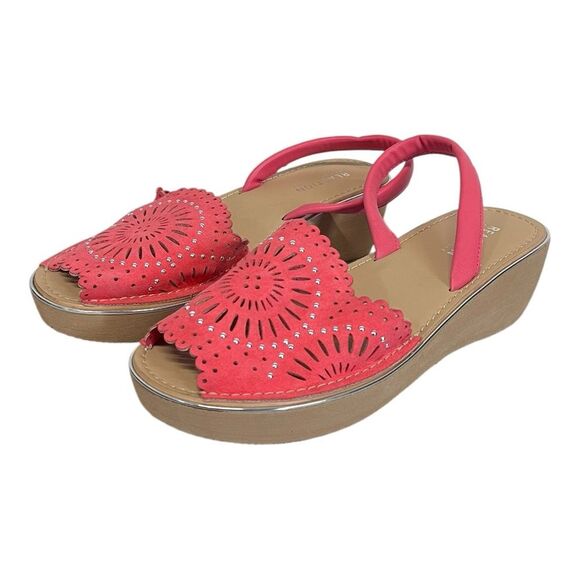 Kenneth Cole Reaction | Geranium Fine Glass Laser Slides Sandals 7.5 - Picture 3 of 11